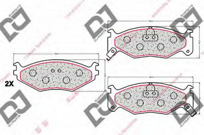 DJ PARTS bp2055 -  Комплект тормозных колодок, дисковый тормоз
